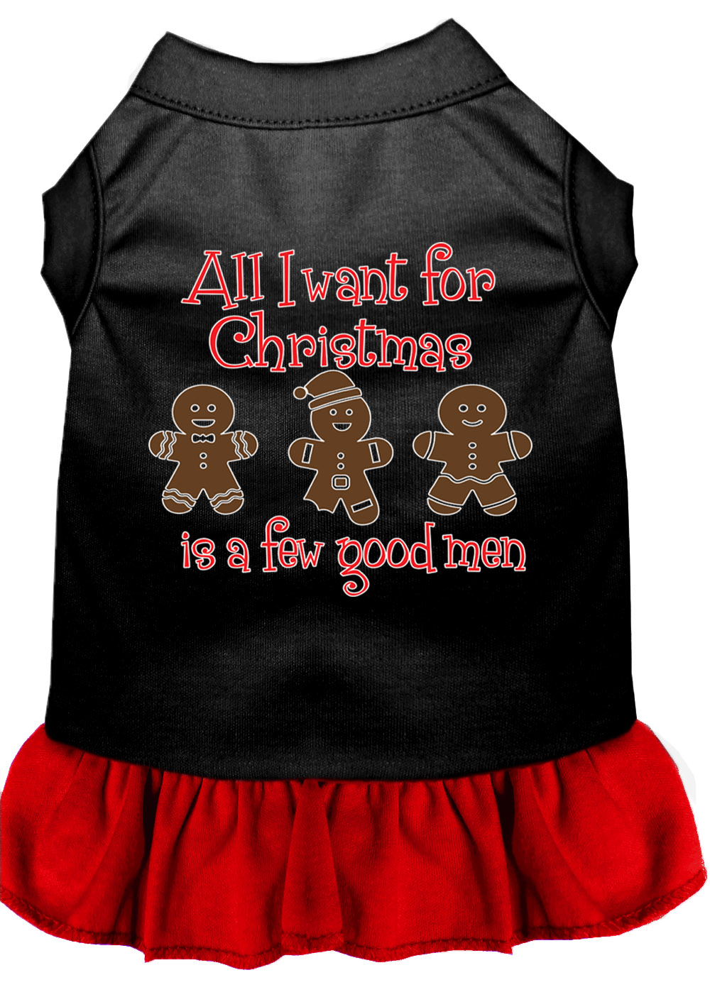 All I want is a Few Good Men Screen Print Dog Dress Black with Red Sm
